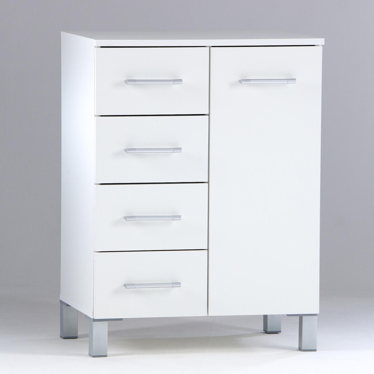 

Комод для ванной комнаты, 4 ящика, 600×400×800 мм, цвет белый