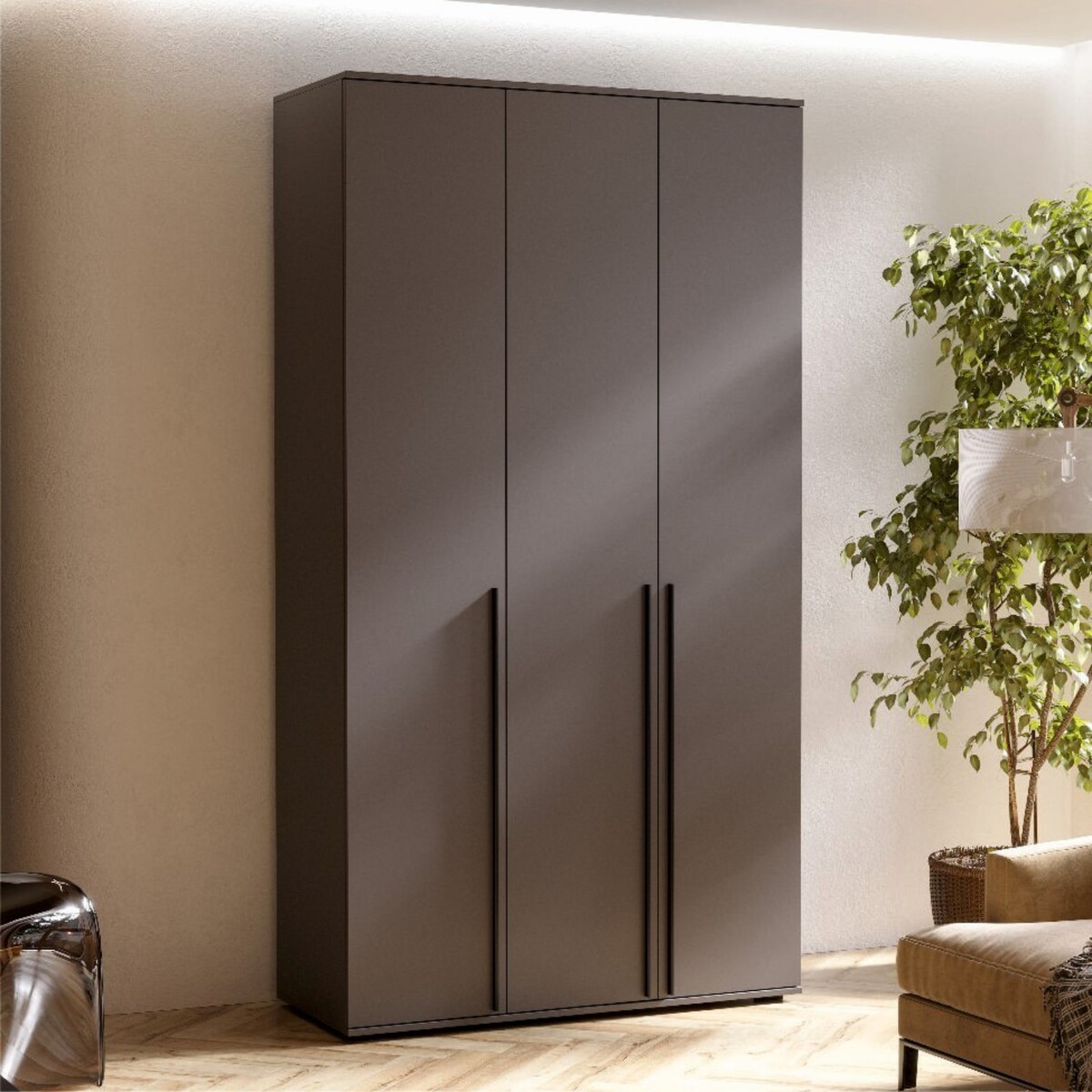 

Шкаф трехстворчатый, Серый