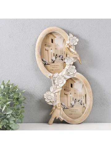 Фоторамка полистоун на 2 фото 10х15 см