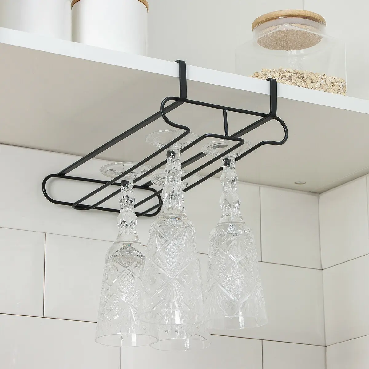 

Держатель для бокалов подвесной доляна, 28×16×7.5 см, черный