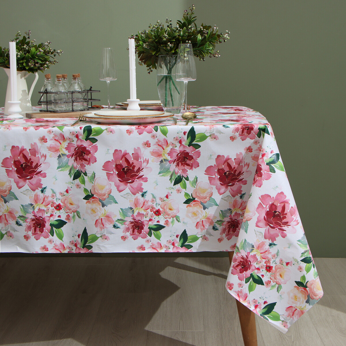 

Скатерть, Разноцветный;белый;розовый