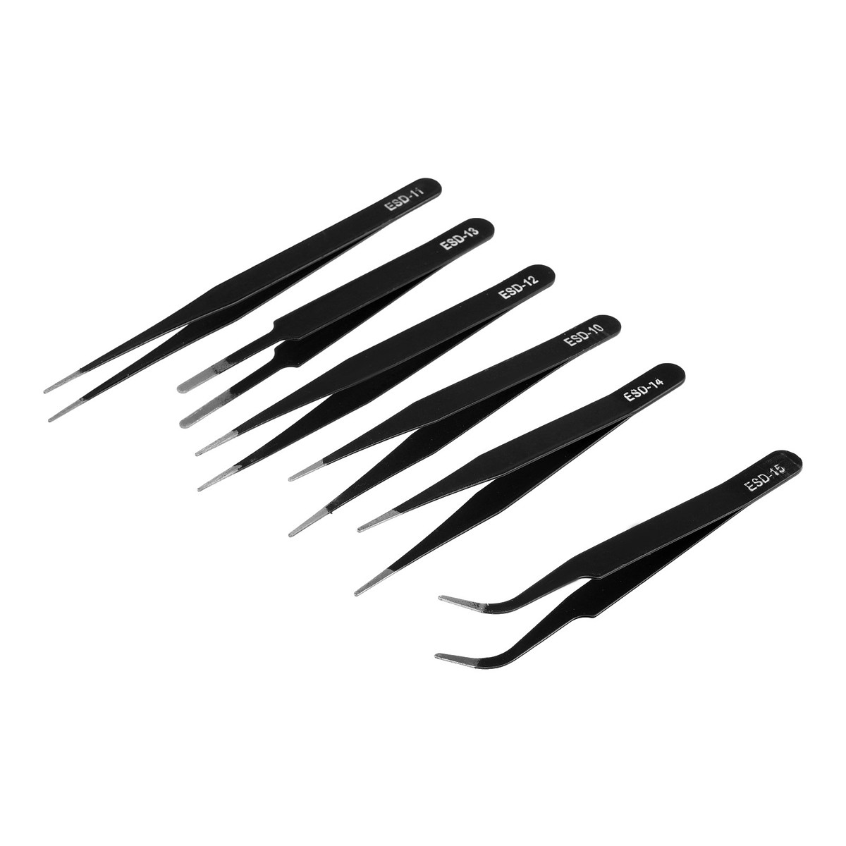 

Набор пинцетов тундра, антистатических, нержавеющая сталь, 6 шт.