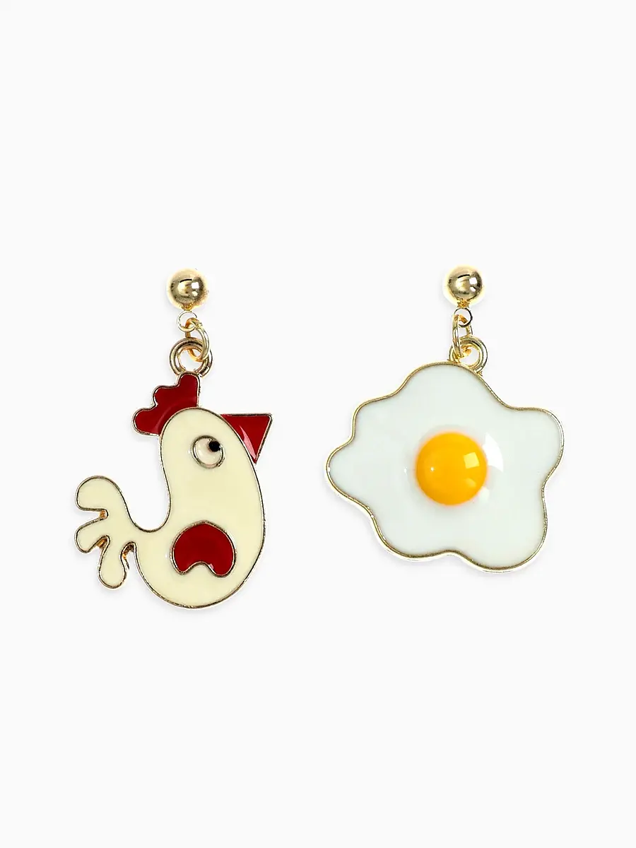 

Серьги с эмалью, Белый