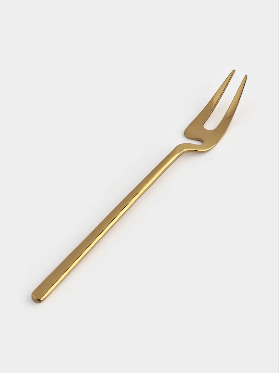 

Вилка десертная из нержавеющей стали magistro wave, длина 14.7 см, цвет золотой, Золотистый