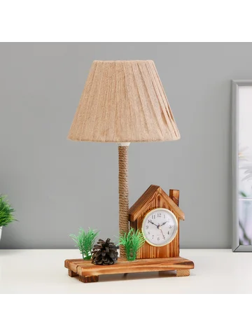 Настольная лампа с часами