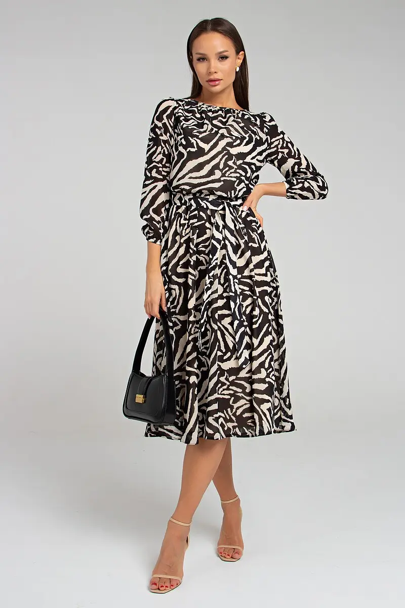 

Платье, Черный;черно-бежевый