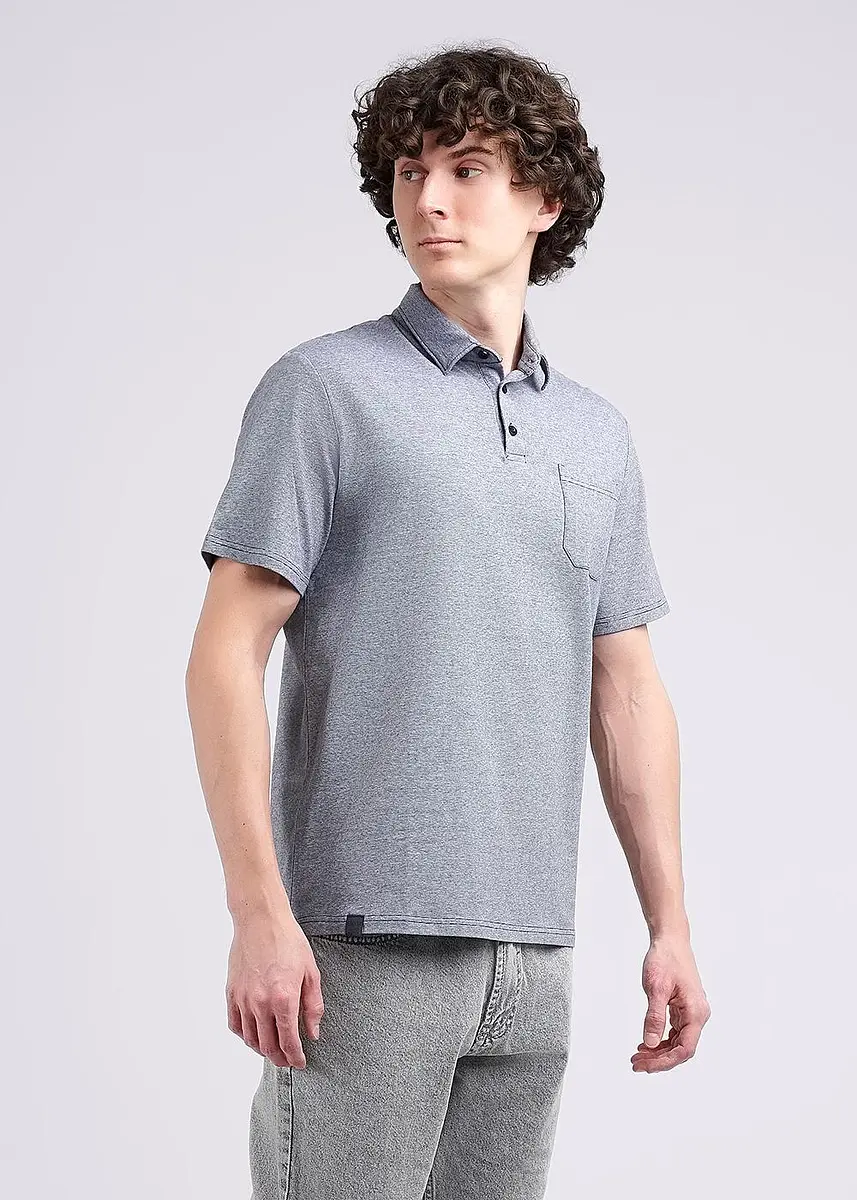 

Футболка поло, Синий;т.синий/белый