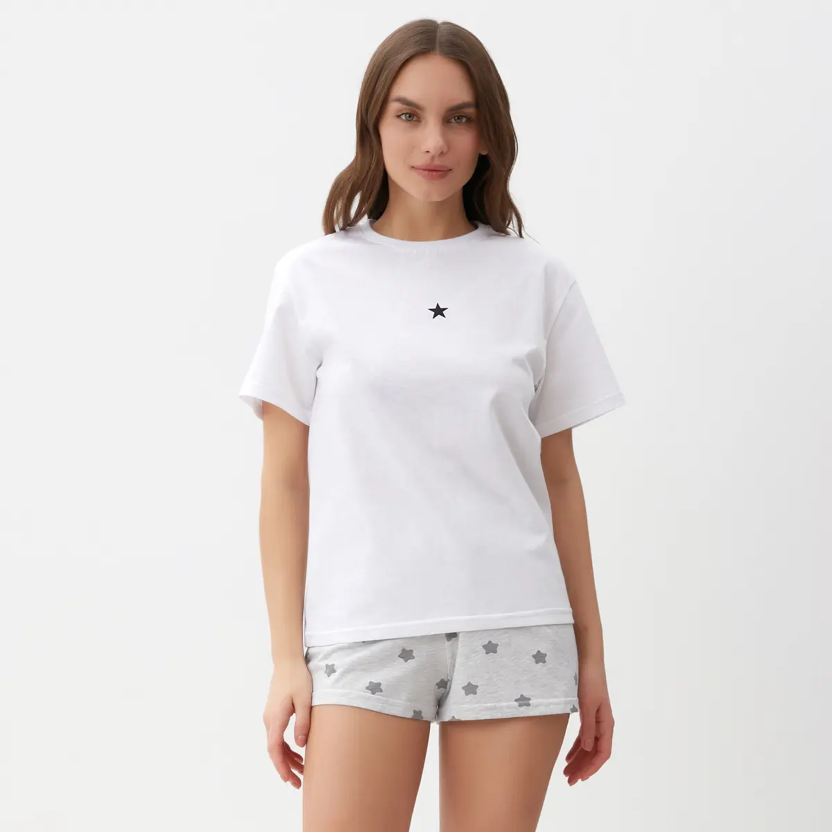 

Пижама футболка шорты, Серый