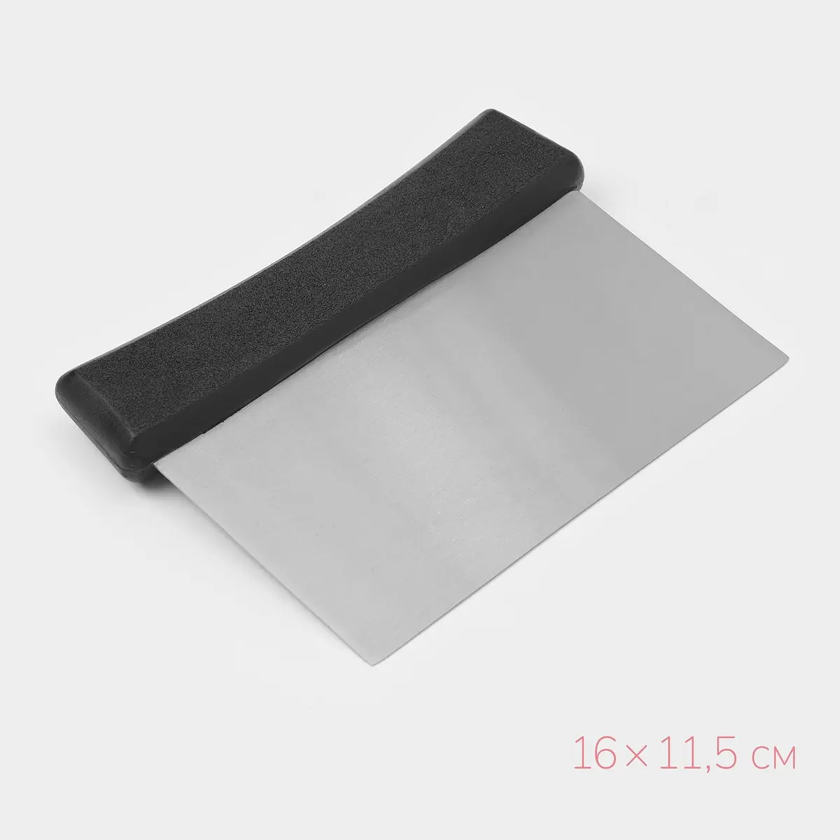 

Шпатель кондитерский konfinetta, 16×11.5 см, нержавеющая сталь, черный, Серебристый;черный