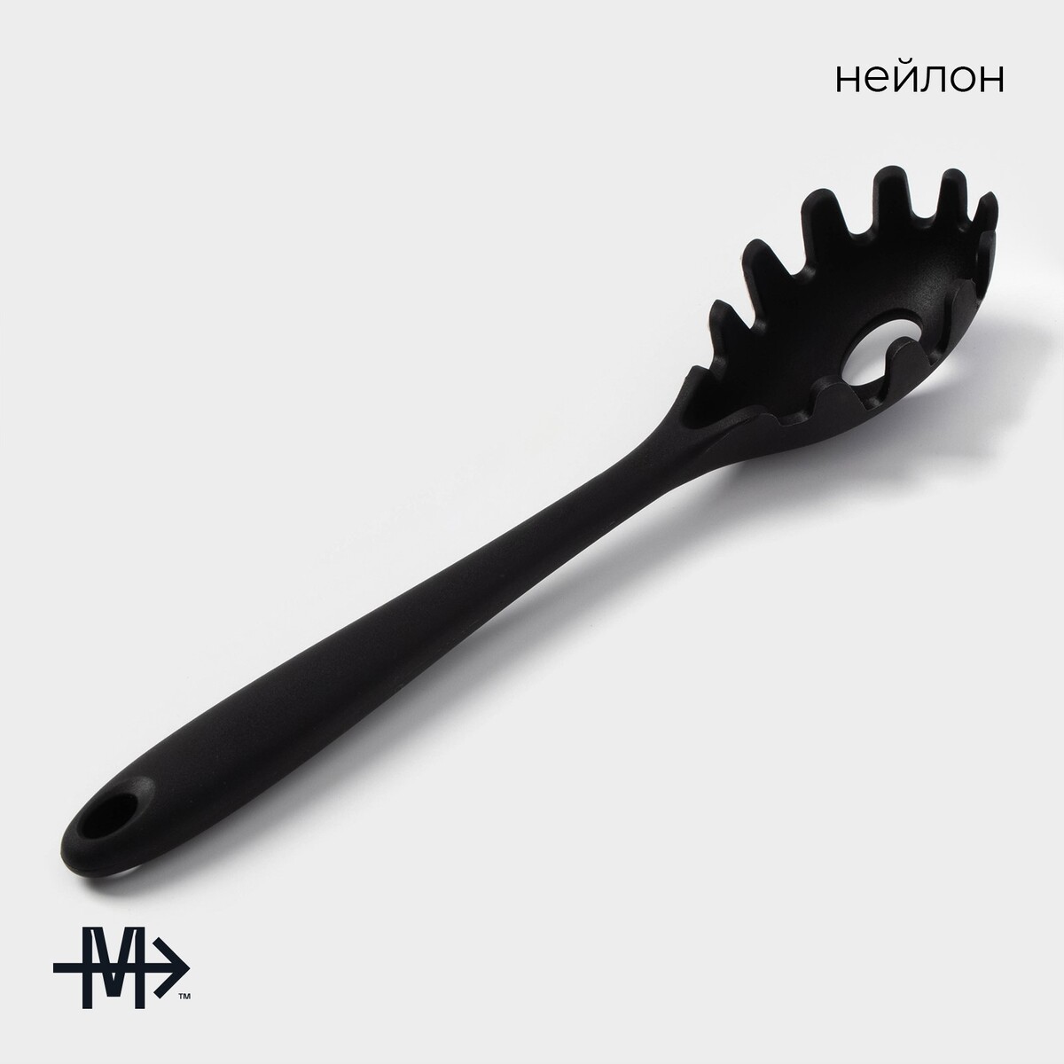 

Ложка для спагетти magistro black, нейлон, 29×6 см, черная, Черный