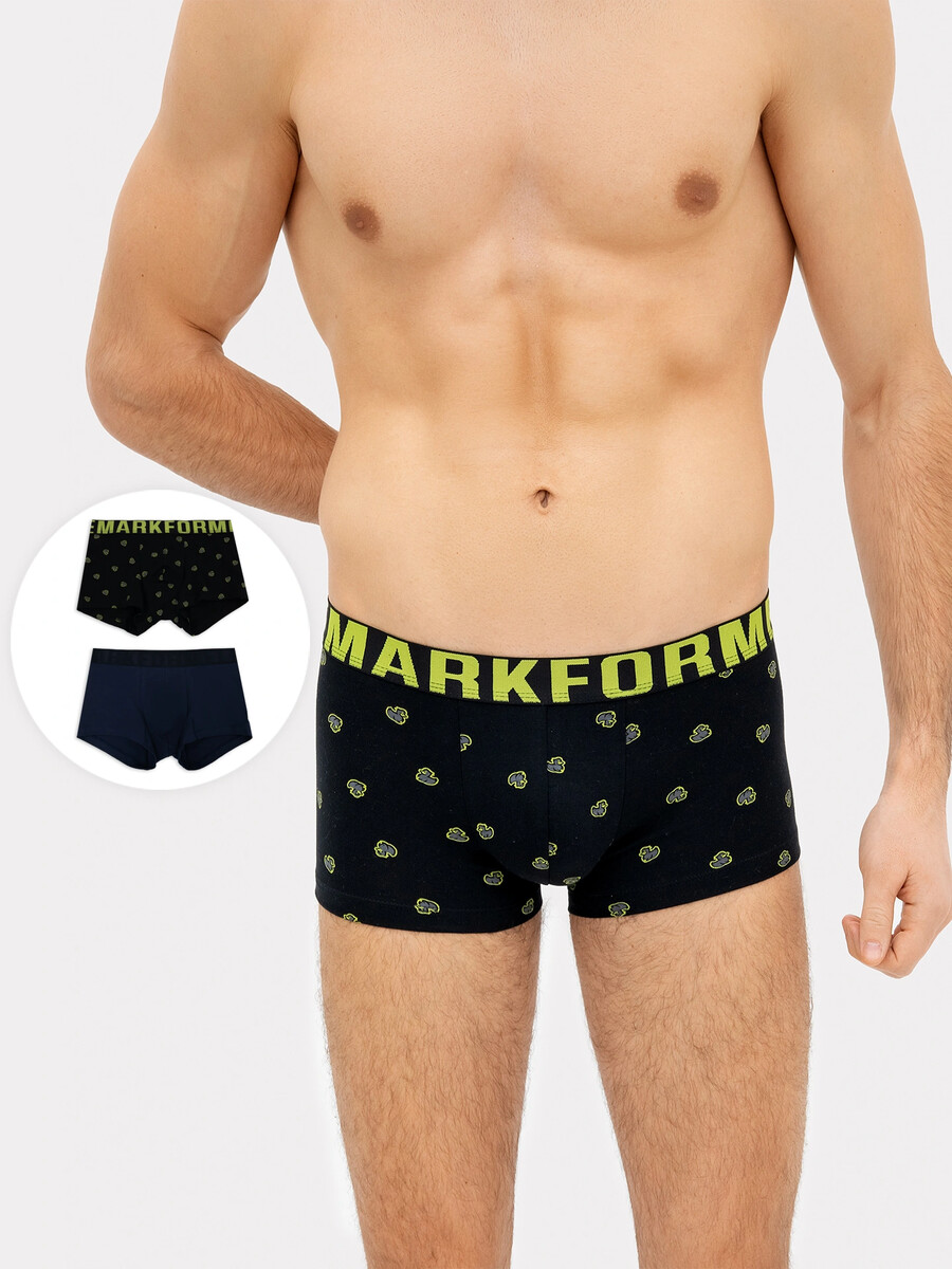 

Трусы мужские боксеры мультипак (2 шт.), Черный;утки на черном +море