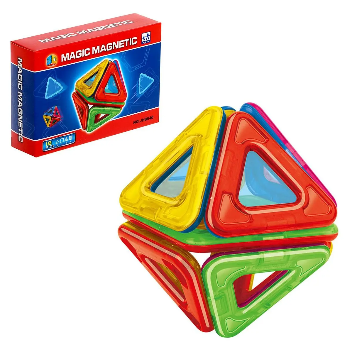 

Конструктор магнитный, Разноцветный