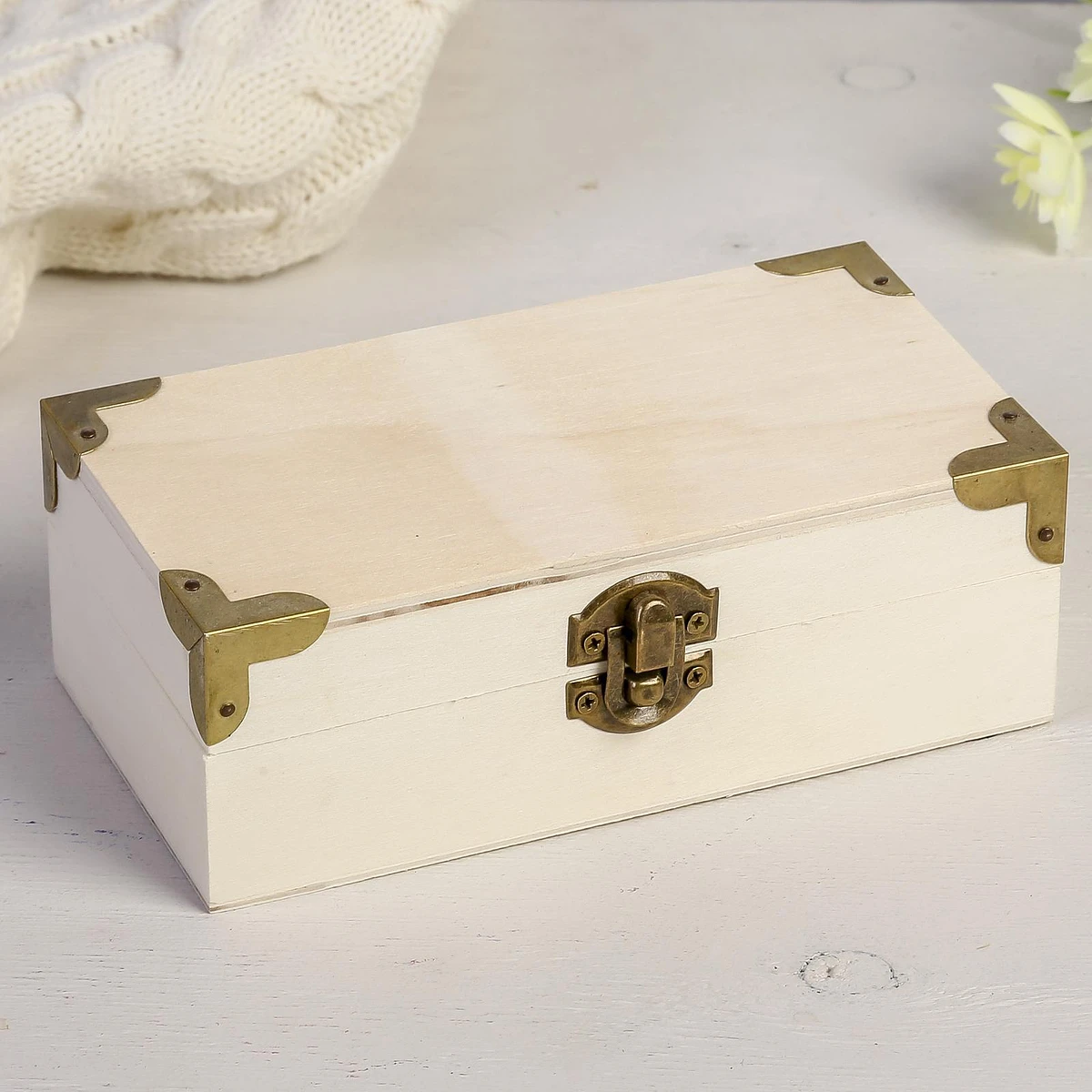 

Шкатулка для росписи дерево, Бежевый