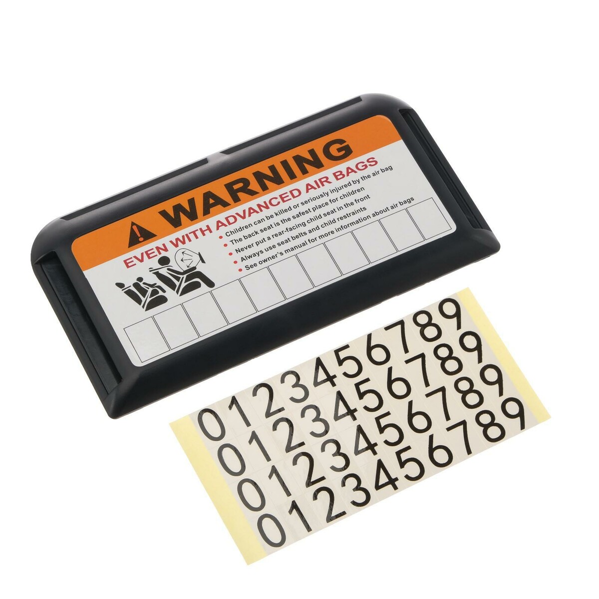 

Органайзер на козырек с номером телефона, пластик, черный